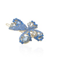 Заколка-защёлка со стразами 5.6см (11892) вариант 06