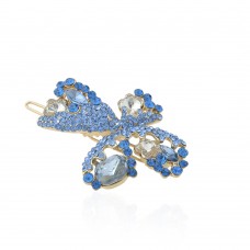 Заколка-защёлка со стразами 5.6см (11892) вариант 06