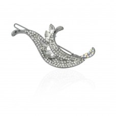 Заколка-защёлка со стразами 6.3см (9150) вариант 02