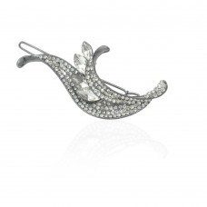 Заколка-защёлка со стразами 6.3см (9150) вариант 06