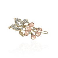 Заколка-защёлка со стразами 5.1см (9348) вариант 04