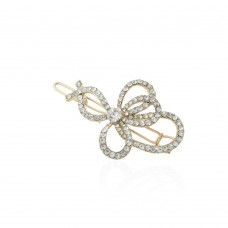 Заколка-защёлка со стразами 5.2см (9361) вариант 01