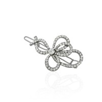 Заколка-защёлка со стразами 5.2см (9361) вариант 04