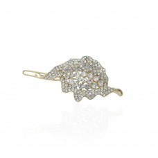 Заколка-защёлка со стразами 6см (9362) вариант 01