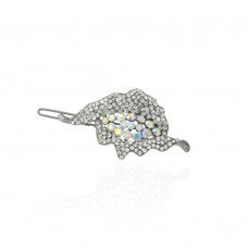 Заколка-защёлка со стразами 6см (9362) вариант 05