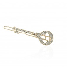 Заколка-защёлка со стразами 5.7см (9365) вариант 03