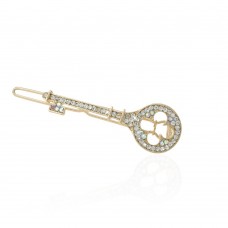 Заколка-защёлка со стразами 5.7см (9365) вариант 04