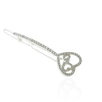 Заколка-защёлка со стразами 6.4см (9367) вариант 01