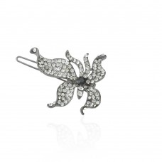 Заколка-защёлка со стразами 4.5см (9371) вариант 04