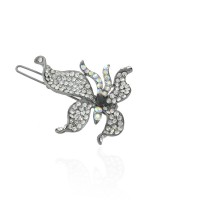 Заколка-защёлка со стразами 4.5см (9371) вариант 05