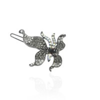 Заколка-защёлка со стразами 4.5см (9371) вариант 06