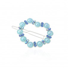 Заколка-защёлка со стразами 4.9см (9373) вариант 01