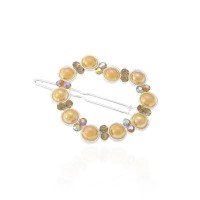 Заколка-защёлка со стразами 4.9см (9373) вариант 03