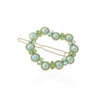 Заколка-защёлка со стразами 4.9см (9373) вариант 06