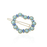 Заколка-защёлка со стразами 4.9см (9373) вариант 08