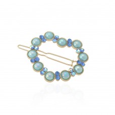 Заколка-защёлка со стразами 4.9см (9373) вариант 08