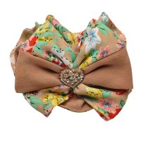 Резинка для волос шифоновая объемная с бантиком (11462) вариант 02