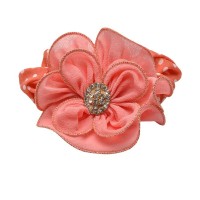 Резинка для волос шифоновая объемная с бантиком (11463) вариант 02