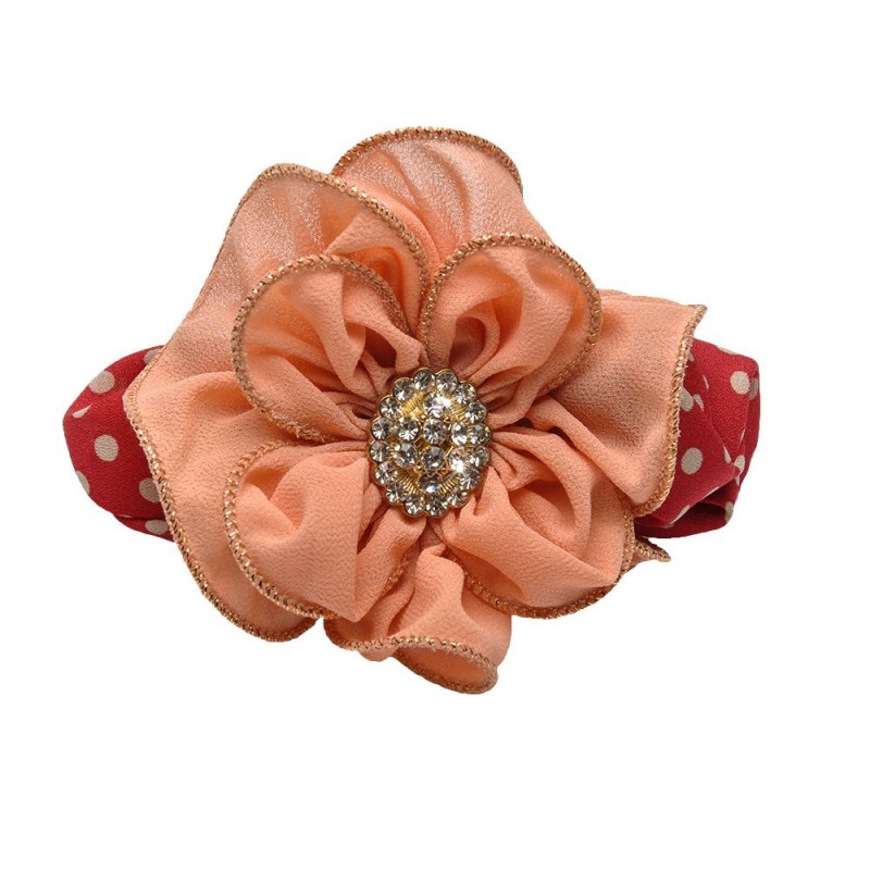 Резинка для волос шифоновая объемная с бантиком (11463) вариант 03