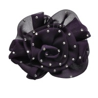 Резинка для волос шифоновая объемная с бантиком (4166) вариант 07