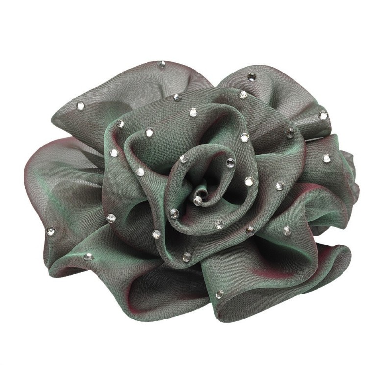 Резинка для волос шифоновая объемная с бантиком (4166) вариант 09