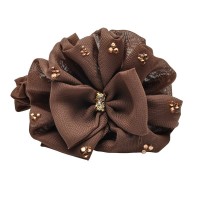 Резинка для волос шифоновая объемная с бантиком (4167) вариант 03