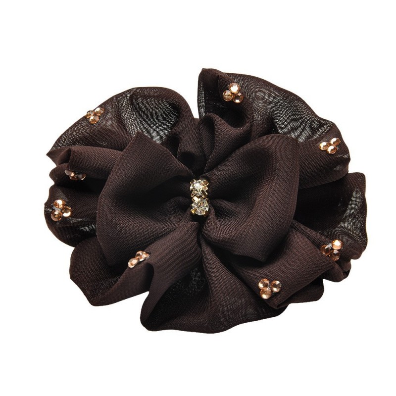 Резинка для волос шифоновая объемная с бантиком (4167) вариант 04