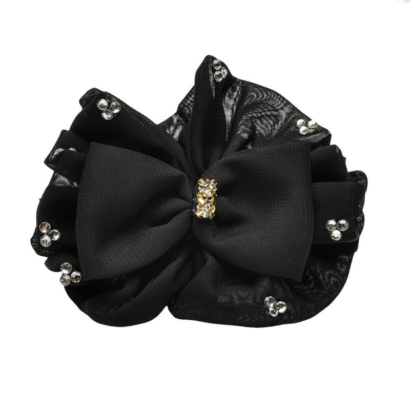 Резинка для волос шифоновая объемная с бантиком (4167) вариант 09