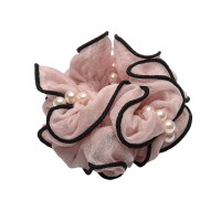 Резинка для волос шифоновая объемная с жемчужинами (4174) вариант 03