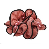 Резинка для волос шифоновая объемная с жемчужинами (4174) вариант 04