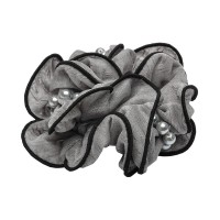 Резинка для волос шифоновая объемная с жемчужинами (4174) вариант 05