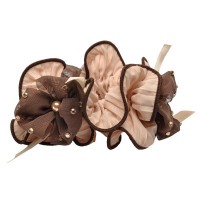 Резинка для волос шифоновая объемная с бантиком (4177) вариант 01