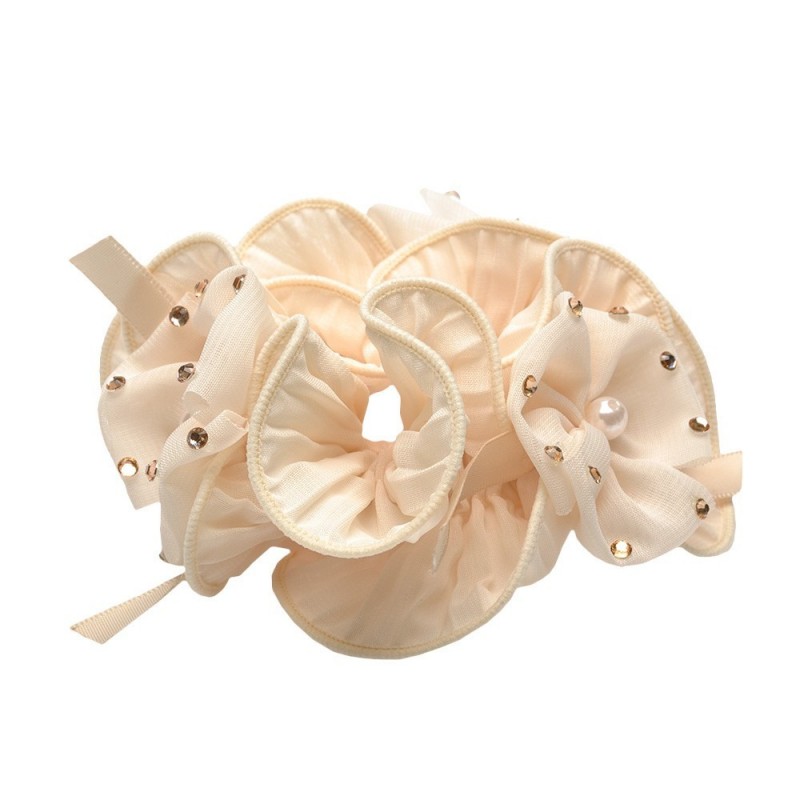 Резинка для волос шифоновая объемная с бантиком (4177) вариант 06