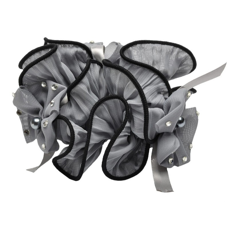 Резинка для волос шифоновая объемная с бантиком (4177) вариант 09