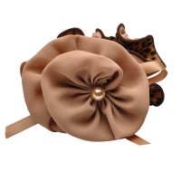 Резинка для волос шифоновая объемная с бантиком (7096) вариант 01