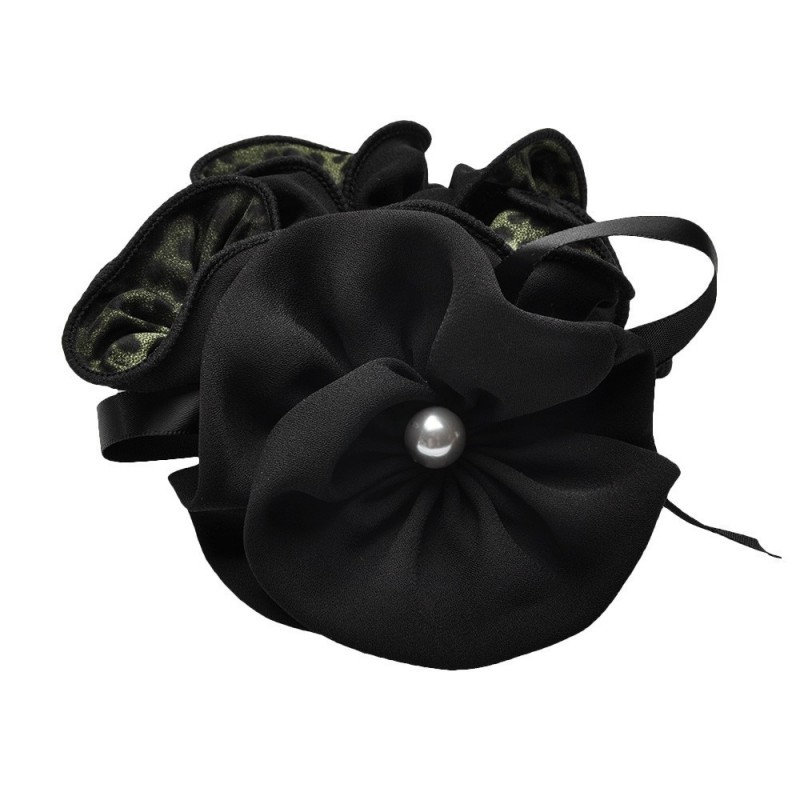 Резинка для волос шифоновая объемная с бантиком (7096) вариант 03