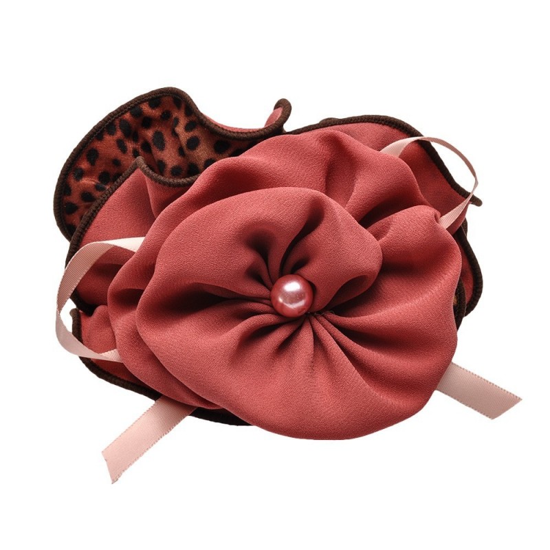 Резинка для волос шифоновая объемная с бантиком (7096) вариант 04