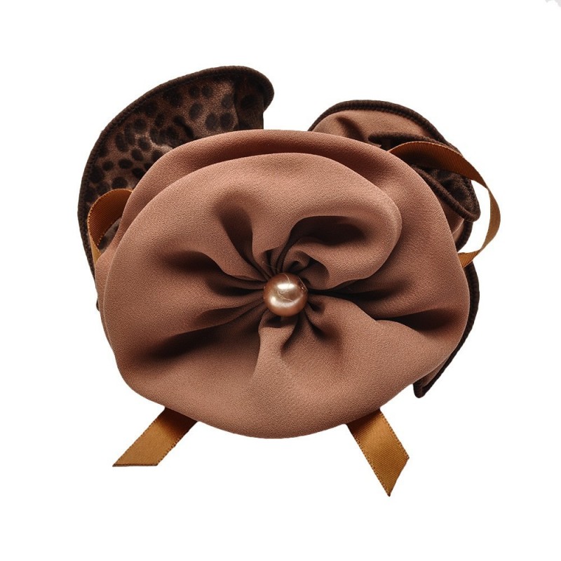 Резинка для волос шифоновая объемная с бантиком (7096) вариант 05