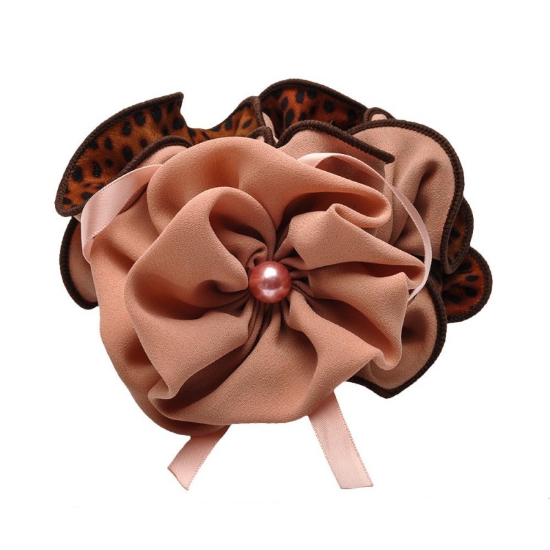 Резинка для волос шифоновая объемная с бантиком (7096) вариант 06