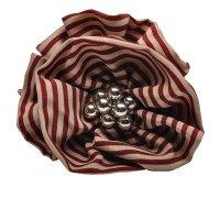 Резинка для волос шифоновая объемная с бантиком (7097) вариант 02