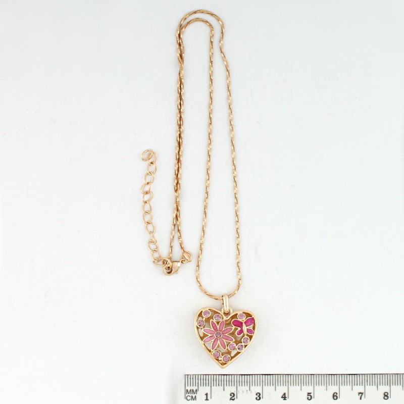 Подвеска на шею с кулоном золотистая (8640)