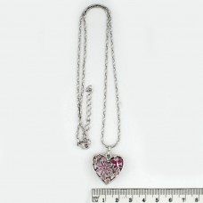 Подвеска на шею с кулоном серебристая (8641)