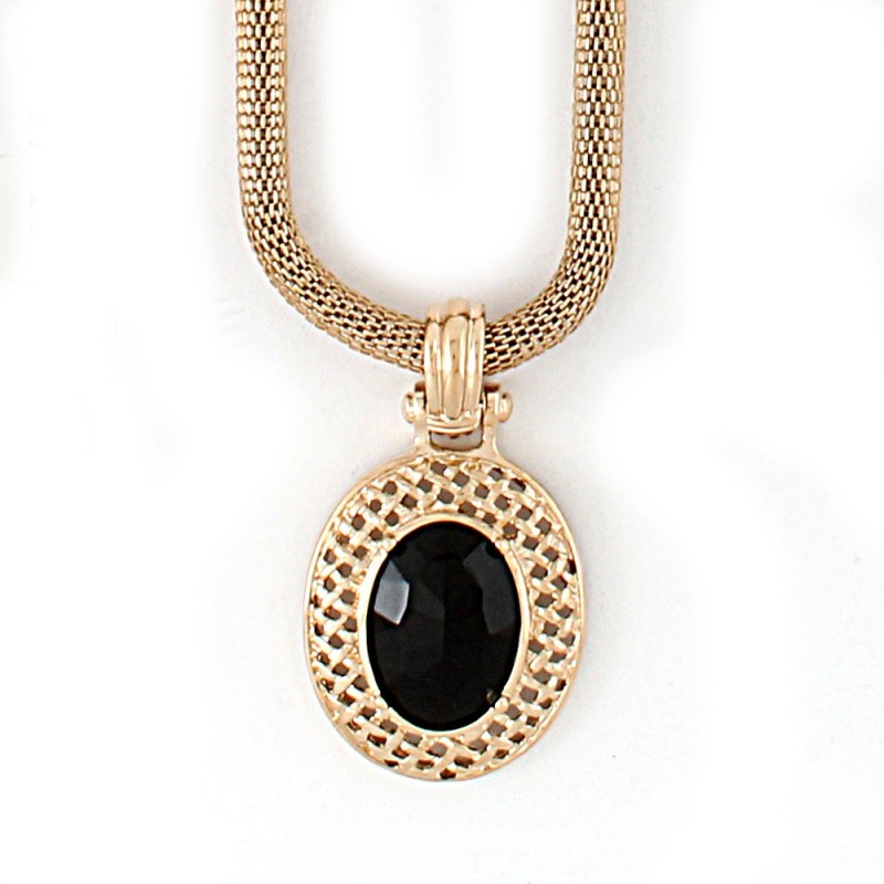 Подвеска на шею с кулоном золотистая (7556)