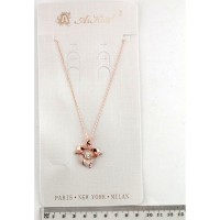 Подвеска на шею с кулоном золотистая (6584)