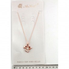 Подвеска на шею с кулоном золотистая (6584)