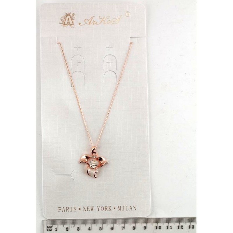 Подвеска на шею с кулоном золотистая (6584)