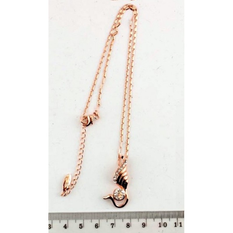 Подвеска на шею с кулоном золотистая (6595)