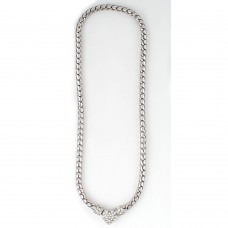 Подвеска на шею серебристая (7557)