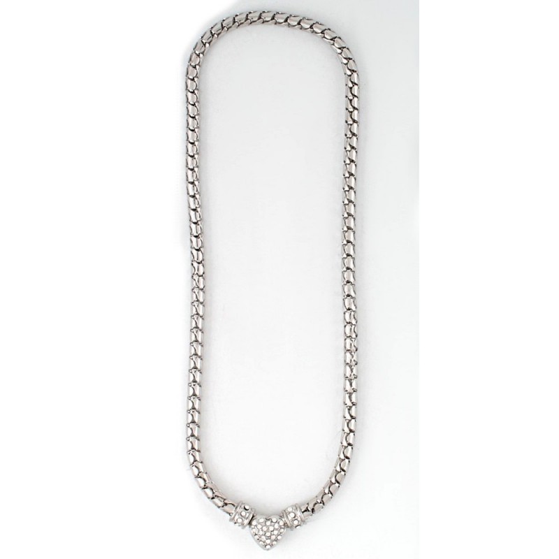 Подвеска на шею серебристая (7557)