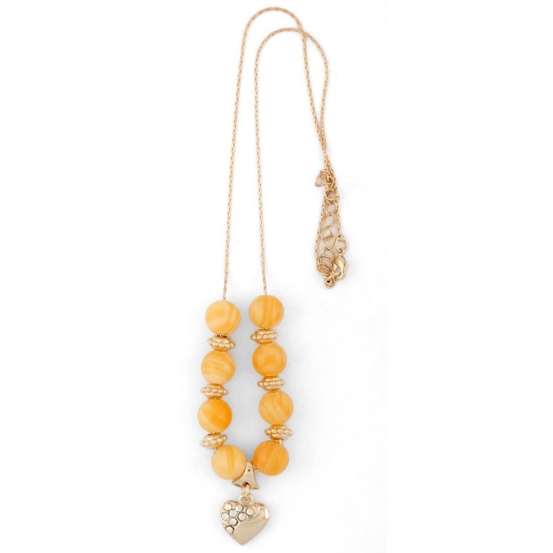 Подвеска на шею с кулоном золотистая (8634)